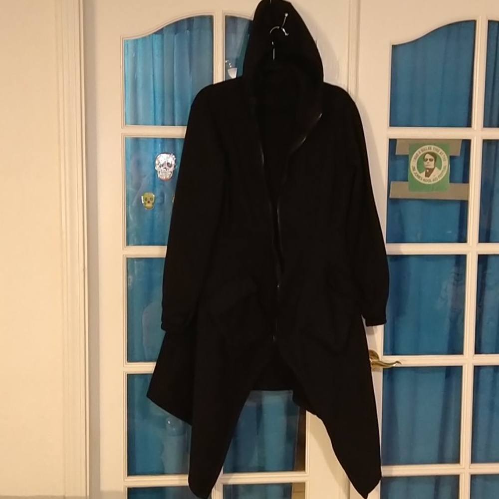Front Zip longline Duster coat/Hoodie